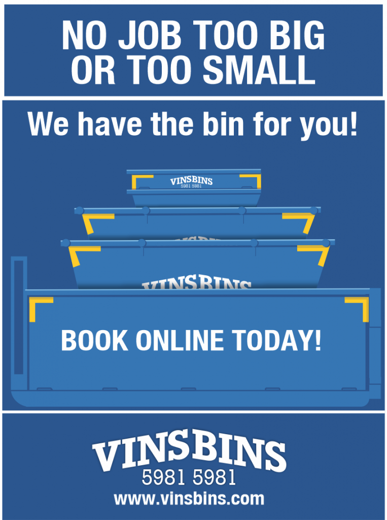 No Job too Big or too Small, Vins Bins has Vins Bins